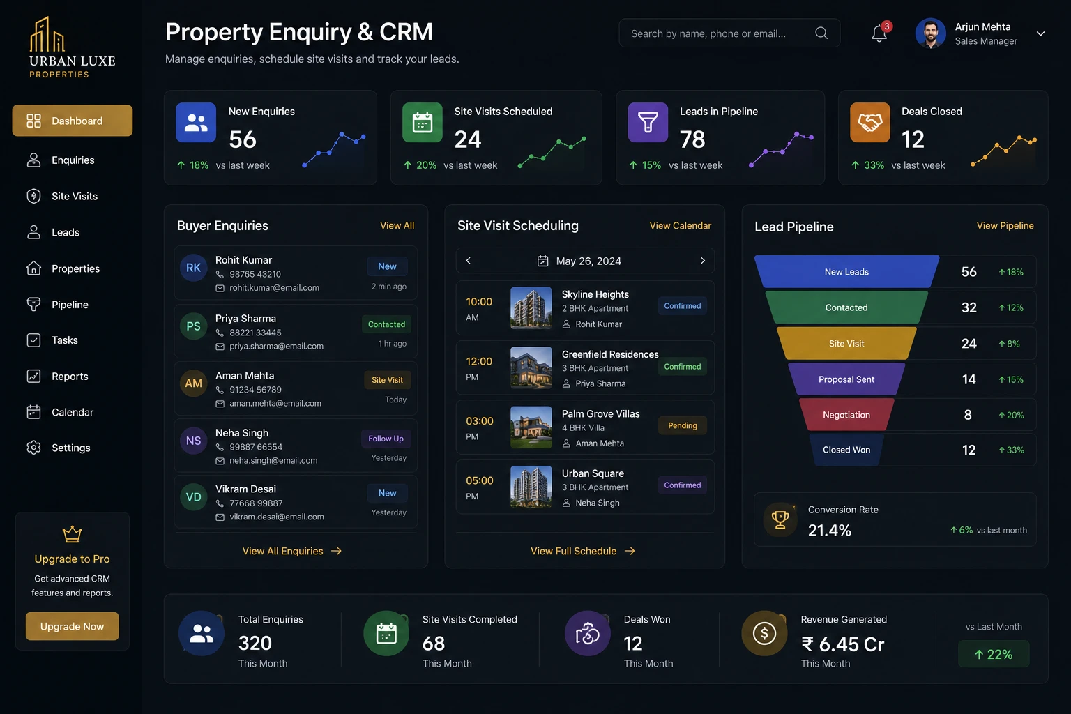 Property Enquiry & CRM